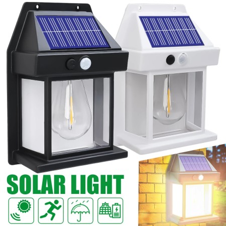 Solar Power Motion Sensor LED Wall Light Waterproof