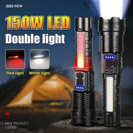 A76 Portable Zoom Flashlight LED Torch Light (7 Mode)