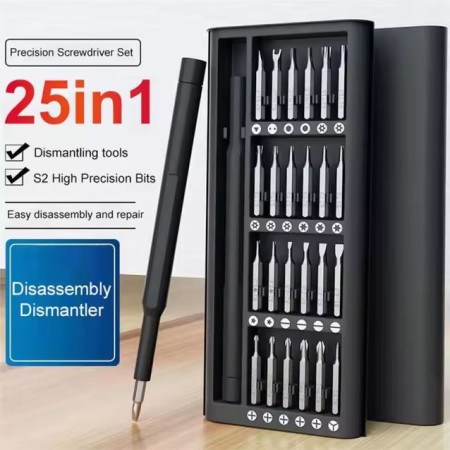 Magnetic 25-in-1 screwdriver set