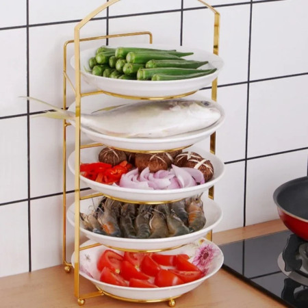 5 Layer Dish Plate Kitchen Storage Rack