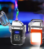 3 in 1 LIGHT + Lighter + Watch Arc Plasma Lighter Watch