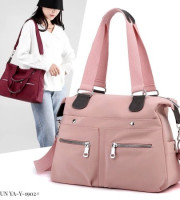 Long Capacity Lightweight Casual Shoulder Bag (pink)