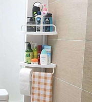 2 layer Corner Shelf Magic Suction