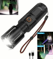 Metal Body JUMBO T40 Rechargeable Zoom LED Powerbank Flashlight