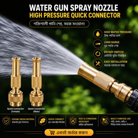 (শুধু নজেল) Metal Water Gun Spray Nozzle